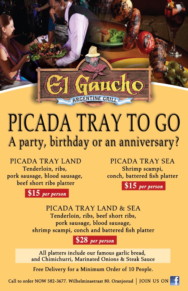 Picada Tray To Go El Gaucho Aruba